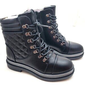 New York & Company Women's Katelynn Bootie Casual, Lace Up, Round Toe - Size 8